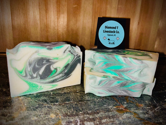 “Lavender & Sage” Sheep Milk Soap w/ Kaolin Clay and Activated Charcoal