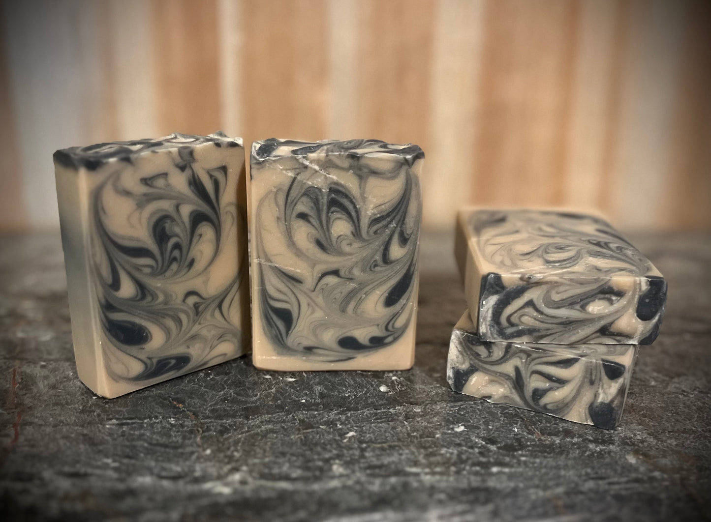 “Cedar & Amber” Tallow & Beer Soap w/French Green Clay & Activated Charcoal