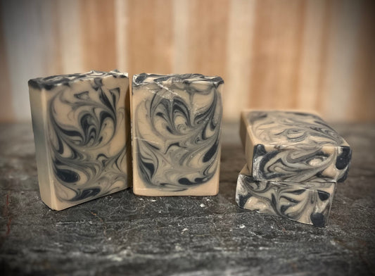 “Cedar & Amber” Tallow & Beer Soap w/French Green Clay & Activated Charcoal